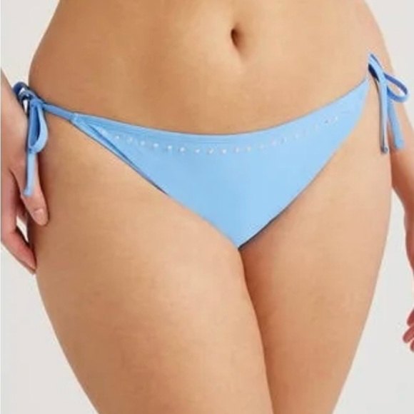 No Boundaries Light Blue Bikini Bottom with Stud Accents - Picture 6 of 6